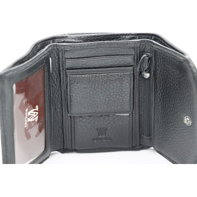 Жіночий шкіряний гаманець Wanlima w72047550017j9 Black