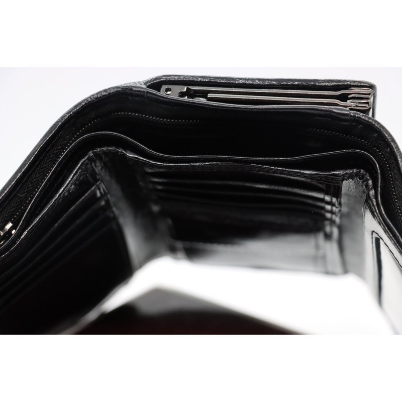 Жіночий шкіряний гаманець Wanlima w62041170473b1 Black