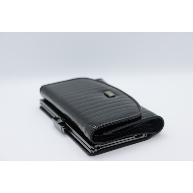 Жіночий шкіряний гаманець Wanlima w62041170473b1 Black