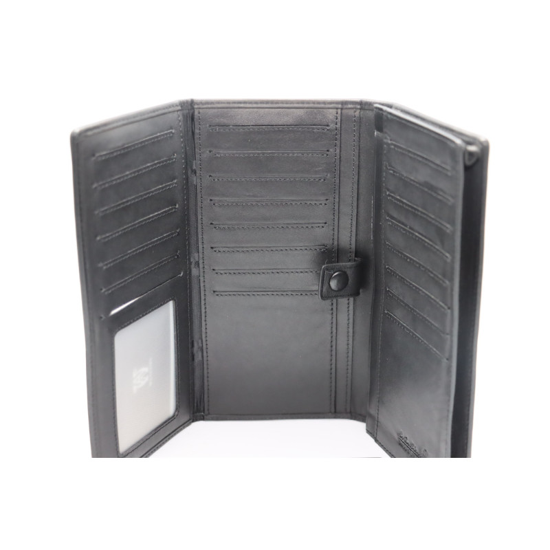 Мужской кожаный кошелёк Wanlima 22501130258 Black
