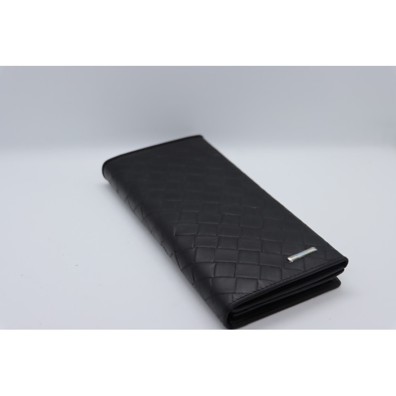 Мужской кожаный кошелёк Wanlima 22501130258 Black