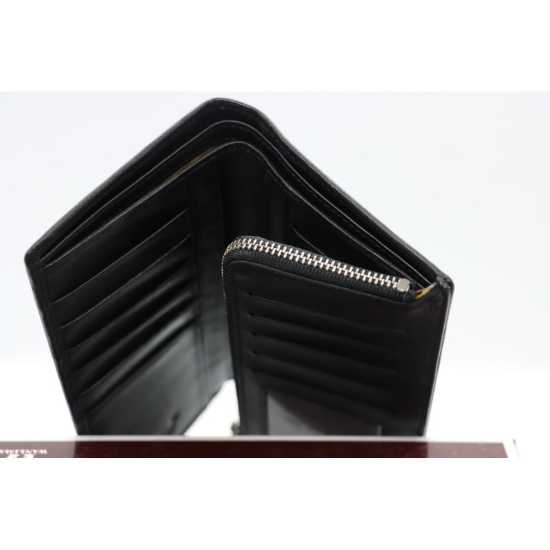 Мужской кожаный кошелёк Wanlima 31508508595 Black