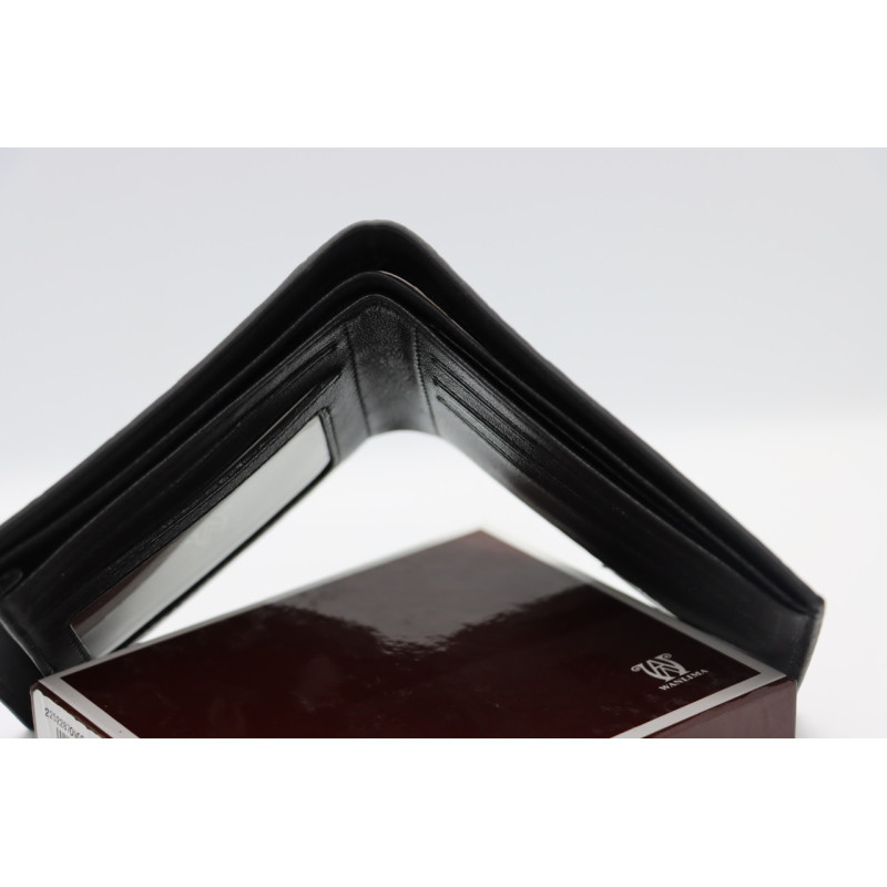 Мужской кожаный кошелёк Wanlima 22522870905 Black
