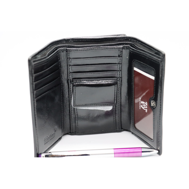 Женский кожаный кошелёк Wanlima w50040500430 Black
