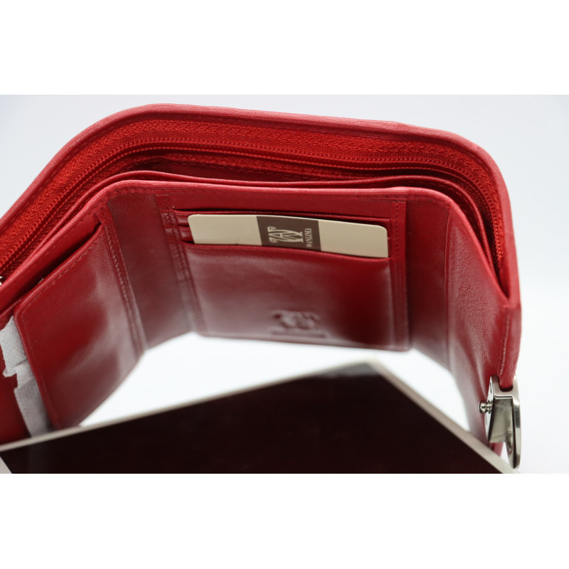Жіночий шкіряний гаманець Wanlima w11045340663 Red/White