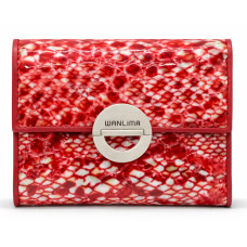Женский кожаный кошелёк Wanlima w11045340663 Red/White