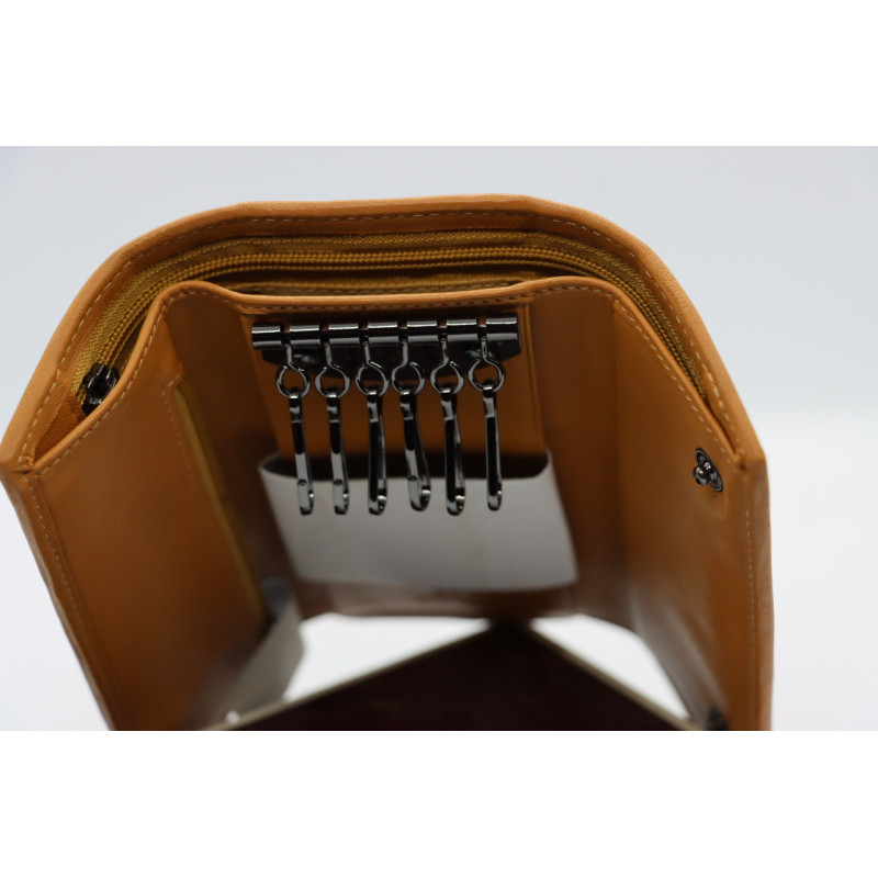 Кошелёк ключница Wanlima w81092670600b1 Light Coffee