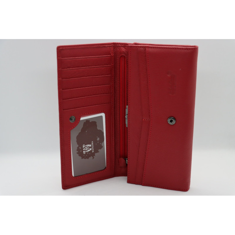 Жіночий шкіряний гаманець Wanlima w72047550013j9 Red