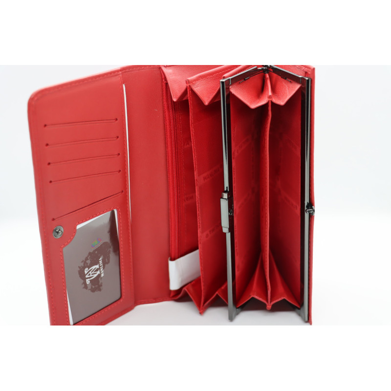 Жіночий шкіряний гаманець Wanlima w50044076 Red