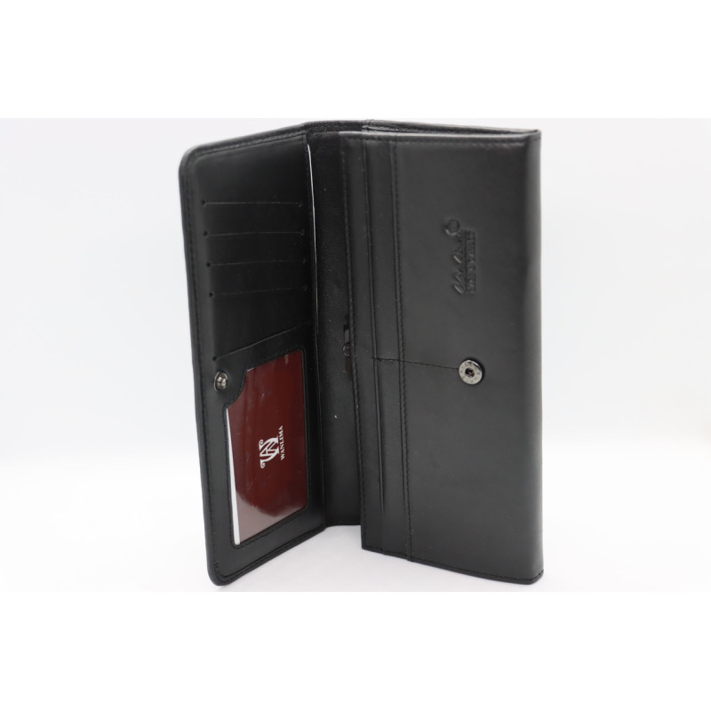 Жіночий шкіряний гаманець Wanlima w50044076 Black