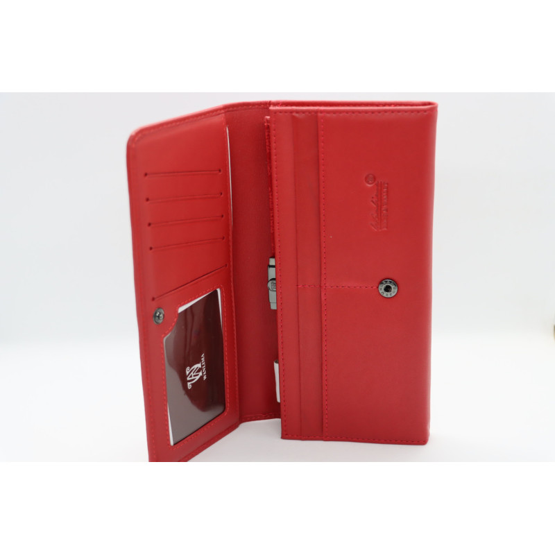 Жіночий шкіряний гаманець Wanlima w50044075 Red
