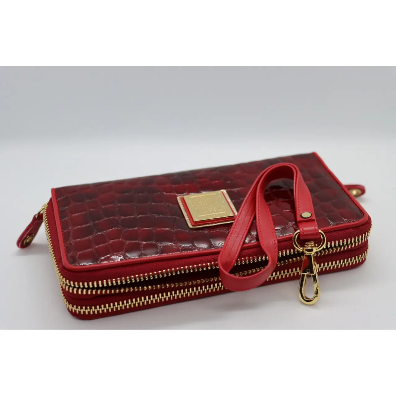 Женский кожаный кошелёк Wanlima w82022849998 Red