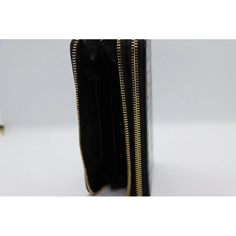 Женский кожаный кошелёк Wanlima w82022679998 Black/Gray