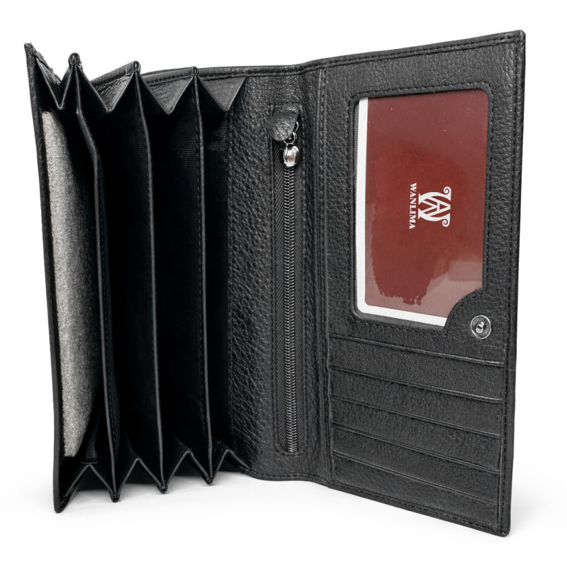 Женский кожаный кошелёк Wanlima w72047550014j9 Black