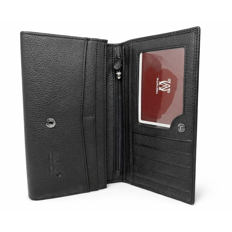 Женский кожаный кошелёк Wanlima w72047550014j9 Black