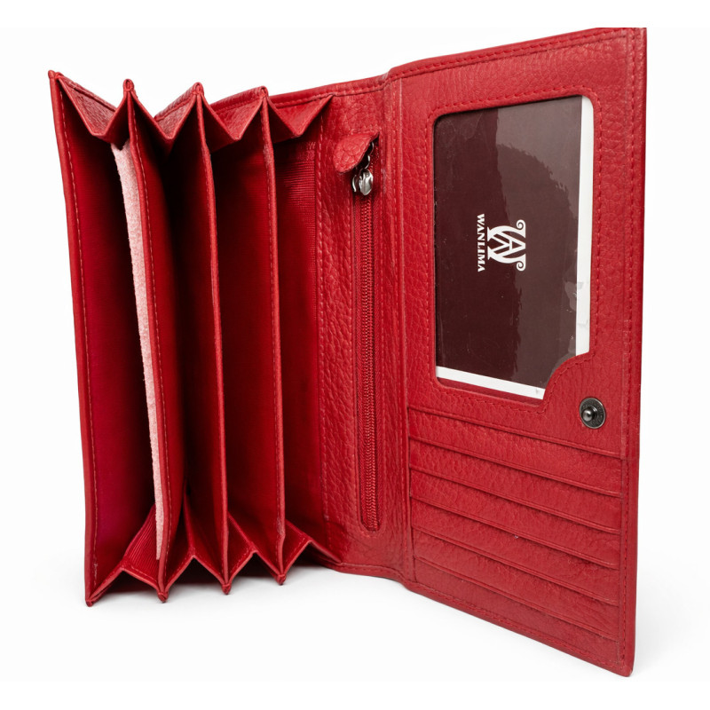 Женский кожаный кошелёк Wanlima w72047550014j9 Red