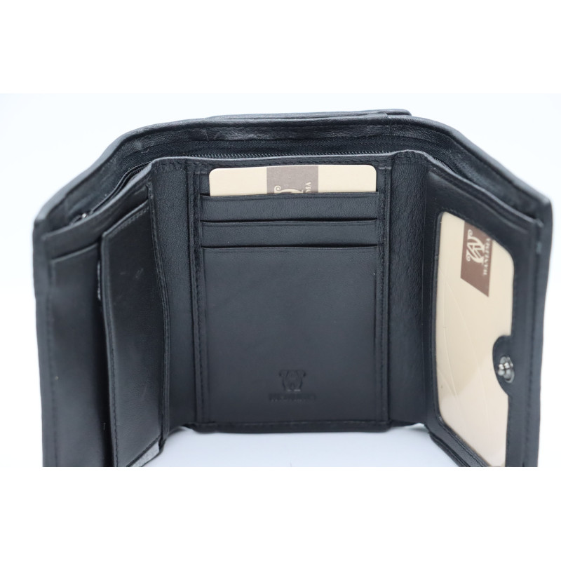 Жіночий шкіряний гаманець Wanlima w81042670015b1 Black/Gray