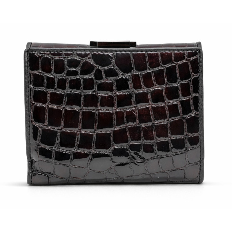 Жіночий шкіряний гаманець Wanlima w81042670015b1 Black/Gray