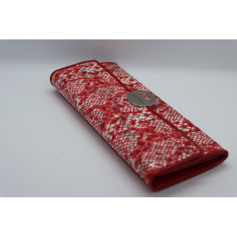Женский кожаный кошелёк Wanlima w11045340661b2 Red/White